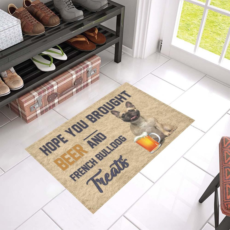 French Bulldog CL02110191MDD Non-slip Door mats