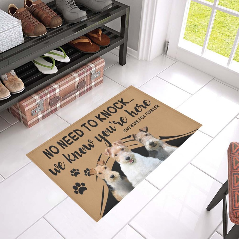 Wire Fox Terrier CL09100196MDD Non-slip Door mats
