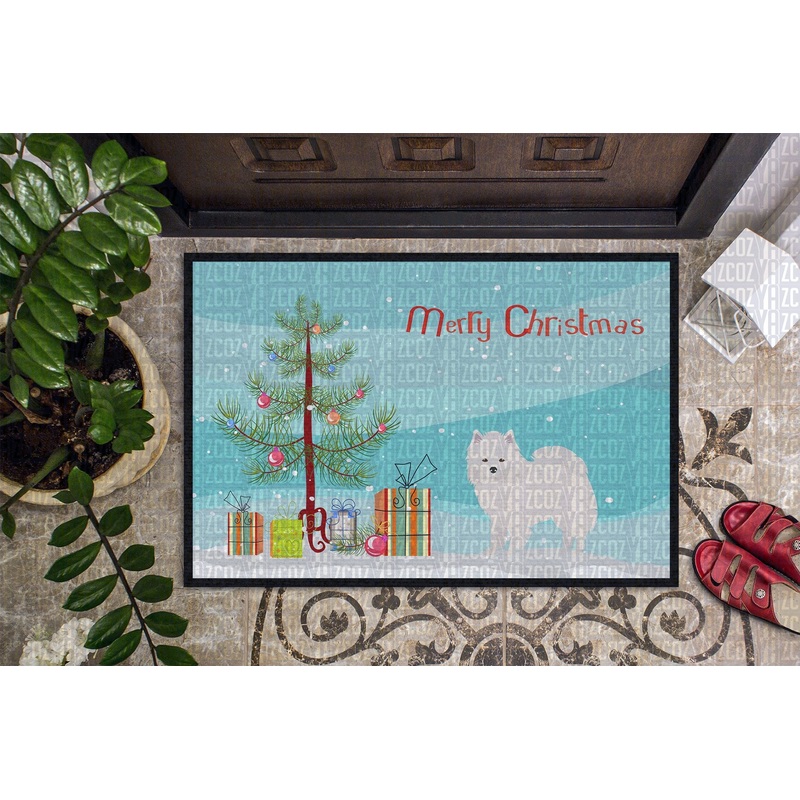 American Eskimo Christmas Tree CL22110028MDD Non-slip Door mats