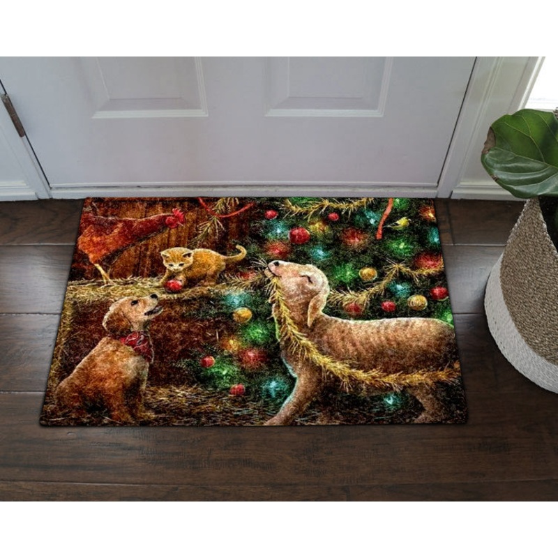 Animal Christmas HN280901D Non-slip Door mats