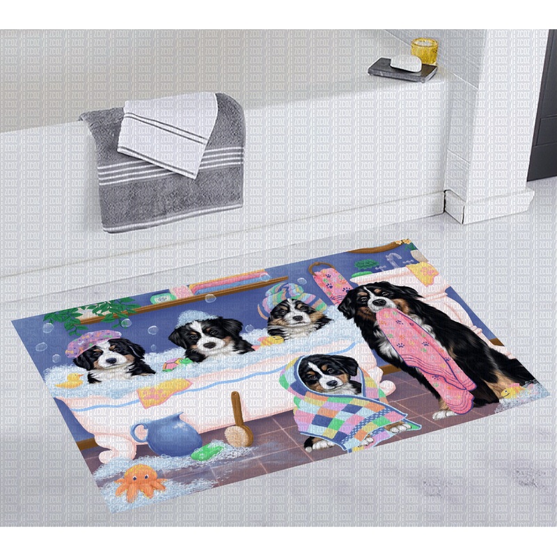 Bernese Mountain Dog Bubble Bath CL20110364MDD Non-slip Door mats
