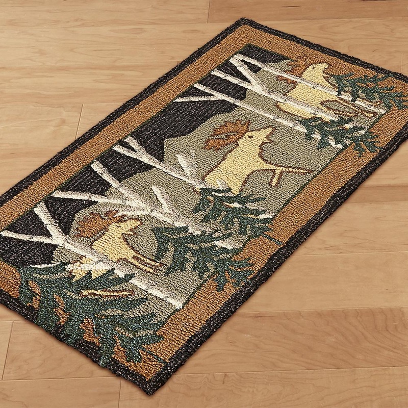 Birch Moose At Night CLM1610016D Non-slip Door mats