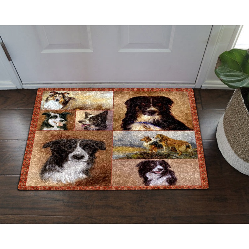 Border Collie Dog CL31100080MDD Non-slip Door mats