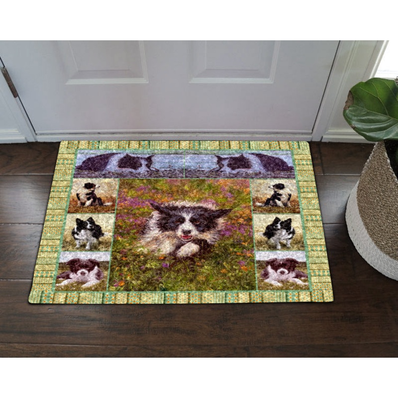 Border Collie Dog CL31100085MDD Non-slip Door mats