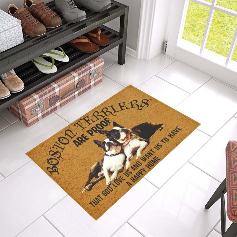 Boston Terrier CL02110055MDD Non-slip Door mats