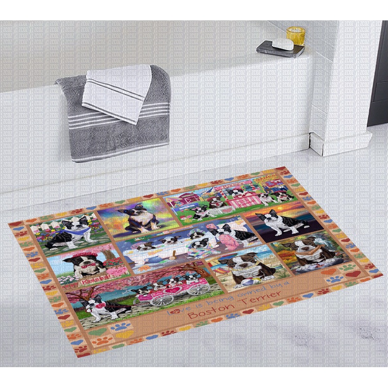 Boston Terrier CL20110511MDD Non-slip Door mats