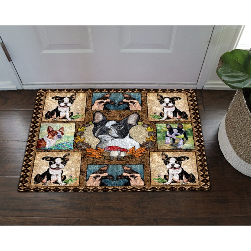 Boston Terrier CL31100087MDD Non-slip Door mats