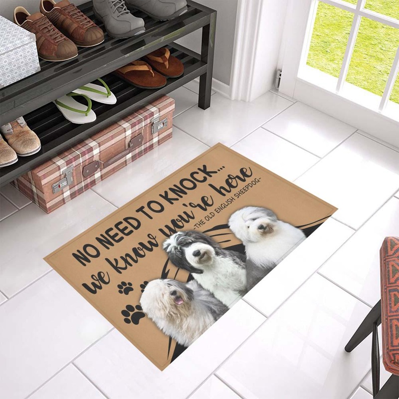 Old English Sheepdog CL09100144MDD Non-slip Door mats