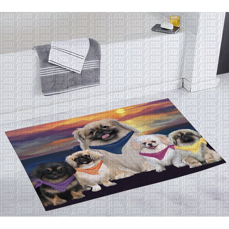 Pekingese Sunset Beach CL20111313MDD Non-slip Door mats