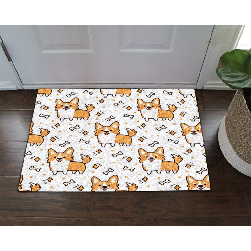Welsh Corgi NT190989D Non-slip Door mats