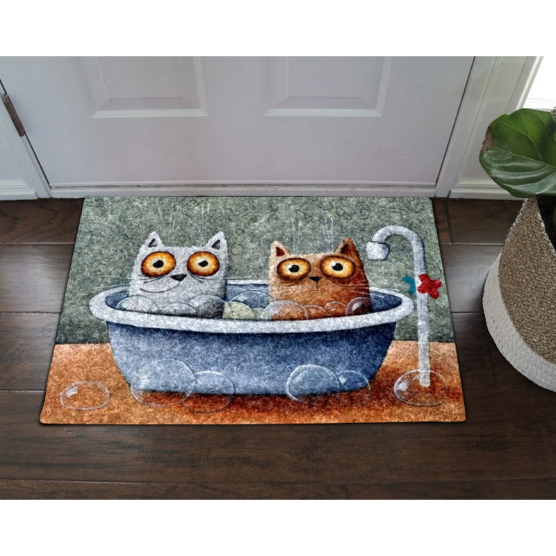Cat In Bath DD23100044D Non-slip Door mats