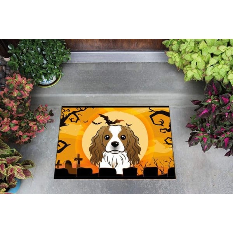 Cavalier King Charles Spaniel Dancing In The Moonlight CLP0111044D Non-slip Door mats