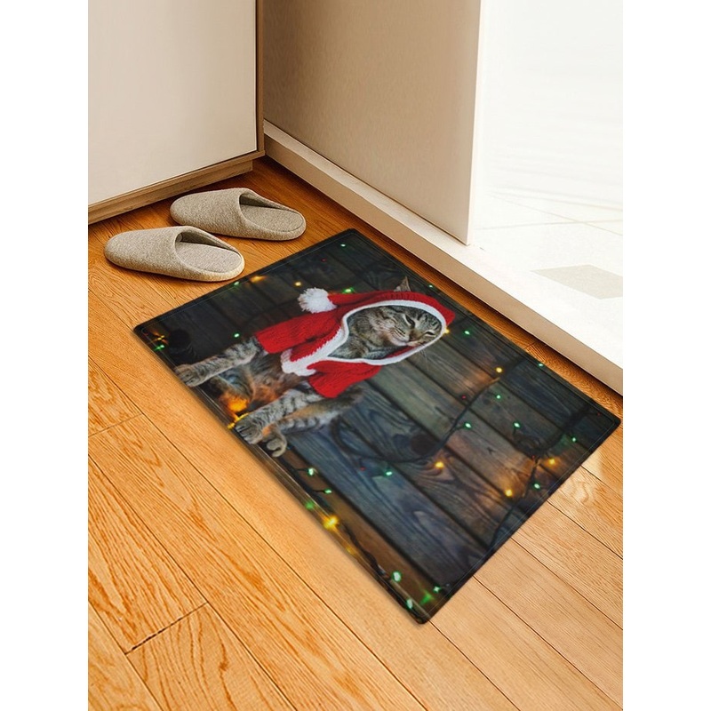 Christmas Cat CLH091048D Non-slip Door mats