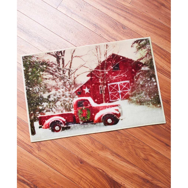 Christmas Red Truck CLM0111034D Non-slip Door mats