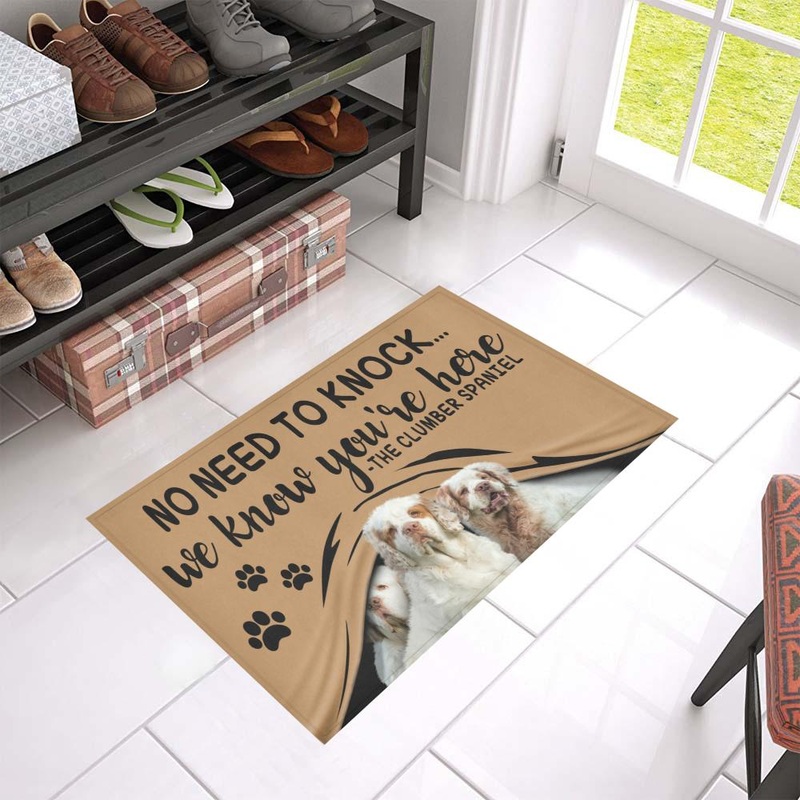 Clumber Spaniel CL09100061MDD Non-slip Door mats
