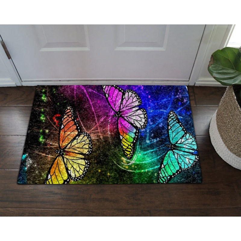 Colorful Butterflies CLA1710114D Non-slip Door mats
