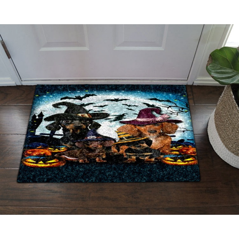 Dachshund Halloween HN160917D Non-slip Door mats
