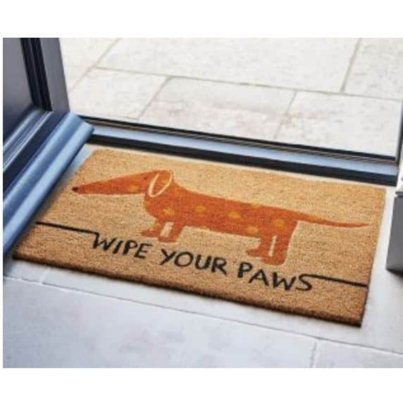 Dachshund Wipe Your Paw Here CLP0111074D Non-slip Door mats