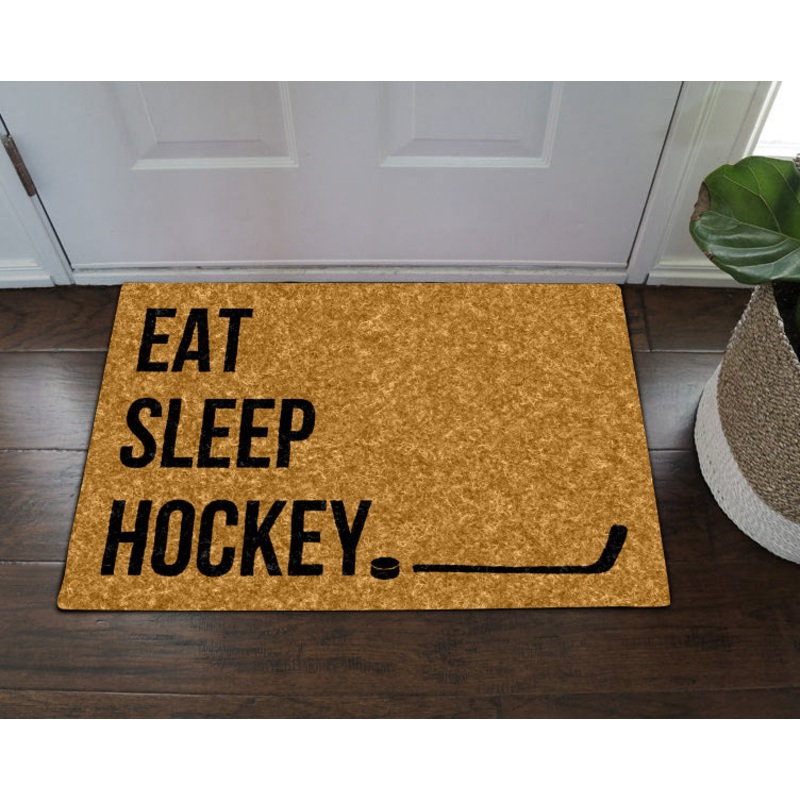 Eat Sleep Hockey CLA1710006D Non-slip Door mats