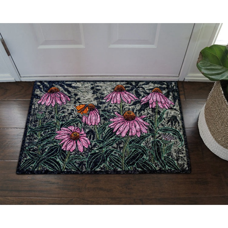 Echinacea Flower VD18100050D Non-slip Door mats