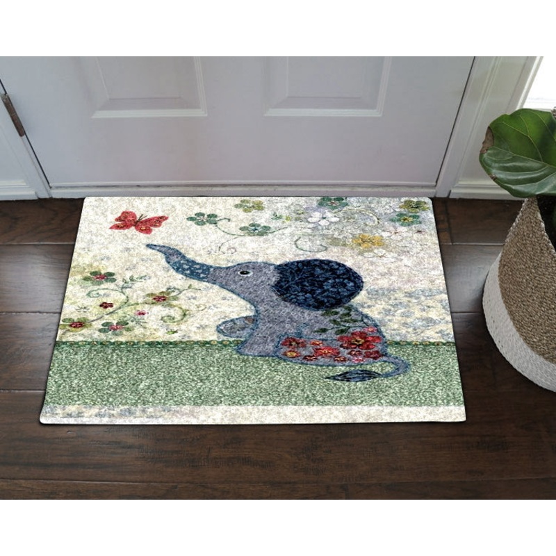 Elephant Butterfly Flower BT0711100D Non-slip Door mats