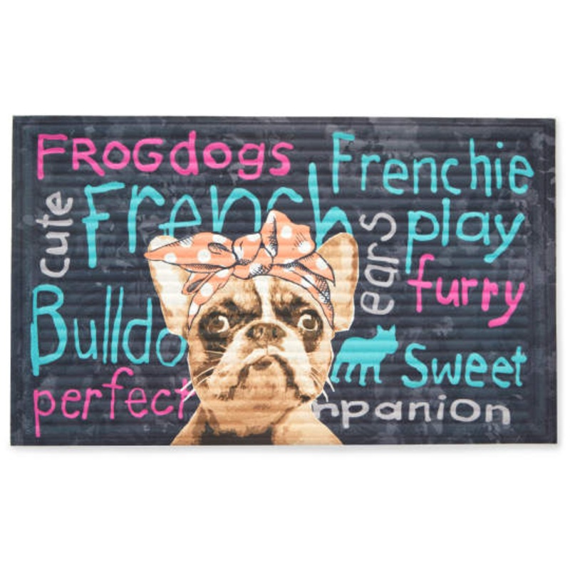 French Bulldog CLT051025R Non-slip Door mats