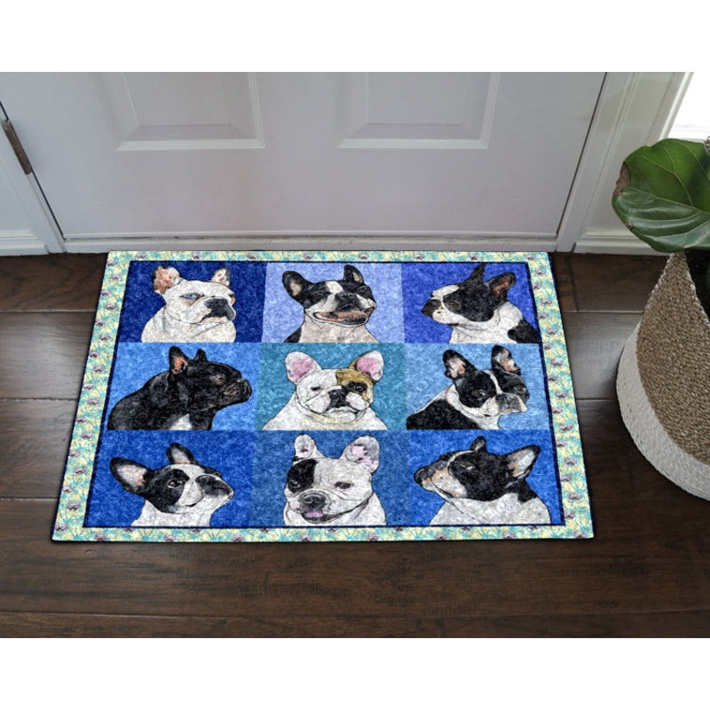 French Bulldog Dog CL31100648MDD Non-slip Door mats