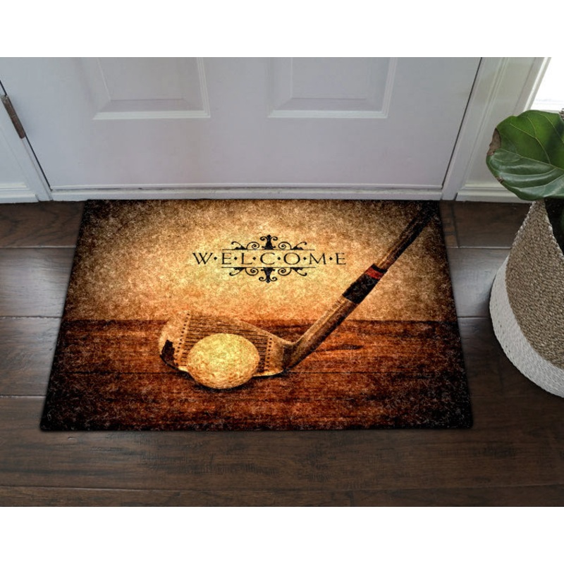Golfer Welcome CLA1710060D Non-slip Door mats