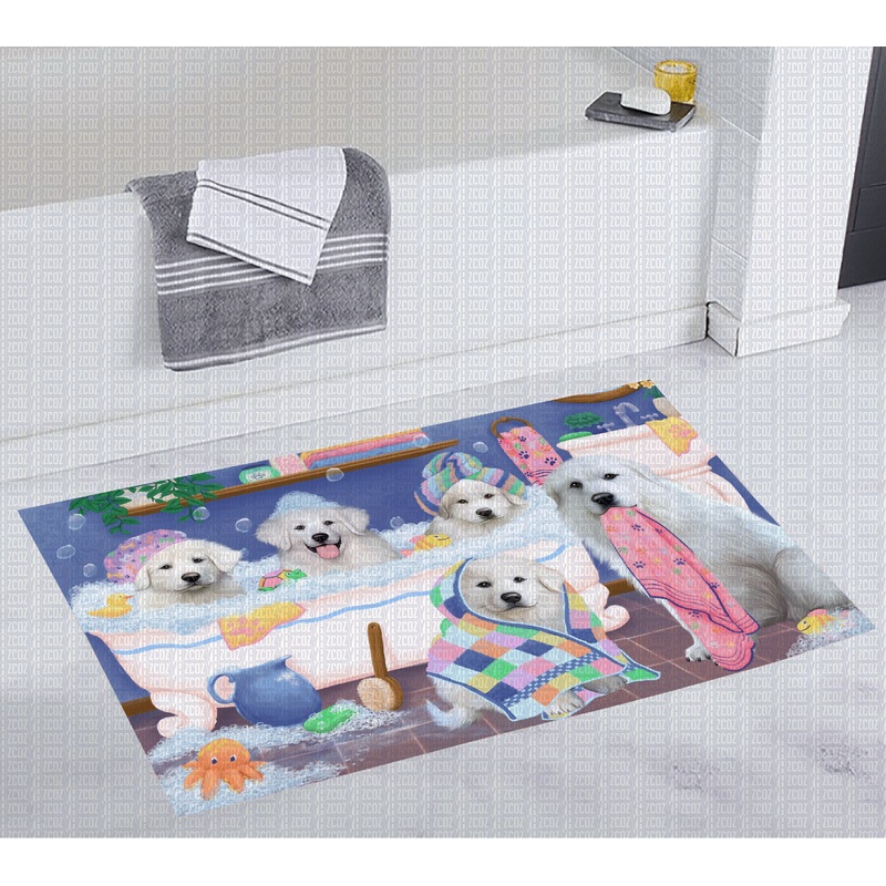 Great Pyrenees Bubble Bath CL20111019MDD Non-slip Door mats