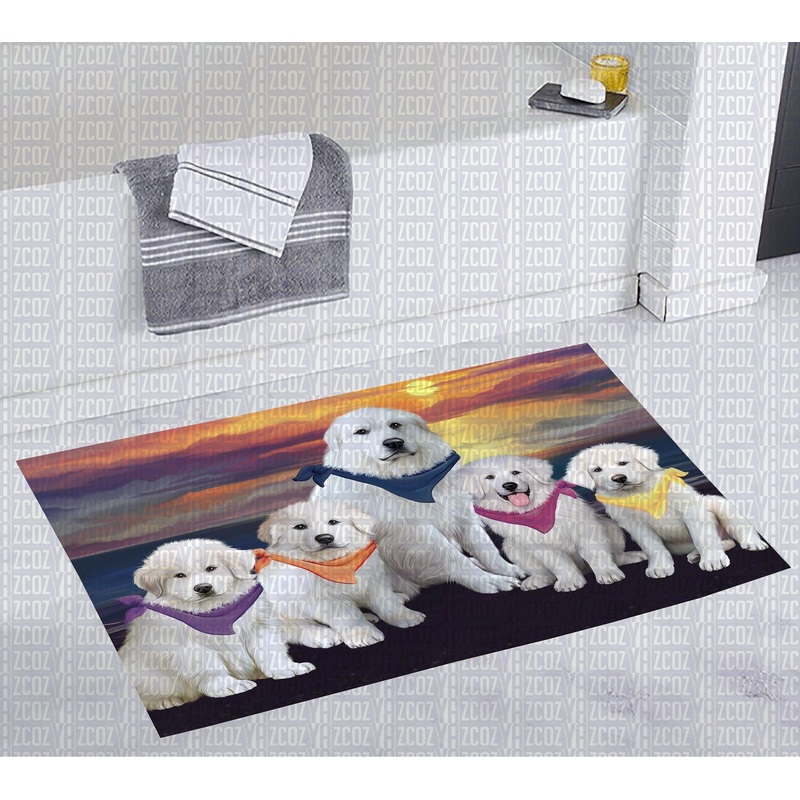 Great Pyrenees Sunset Beach CL20111032MDD Non-slip Door mats