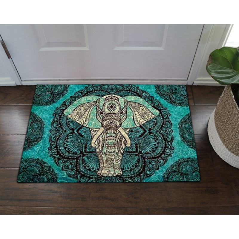 Green Elephant Bohemian Mandala CL25100066MDD Non-slip Door mats