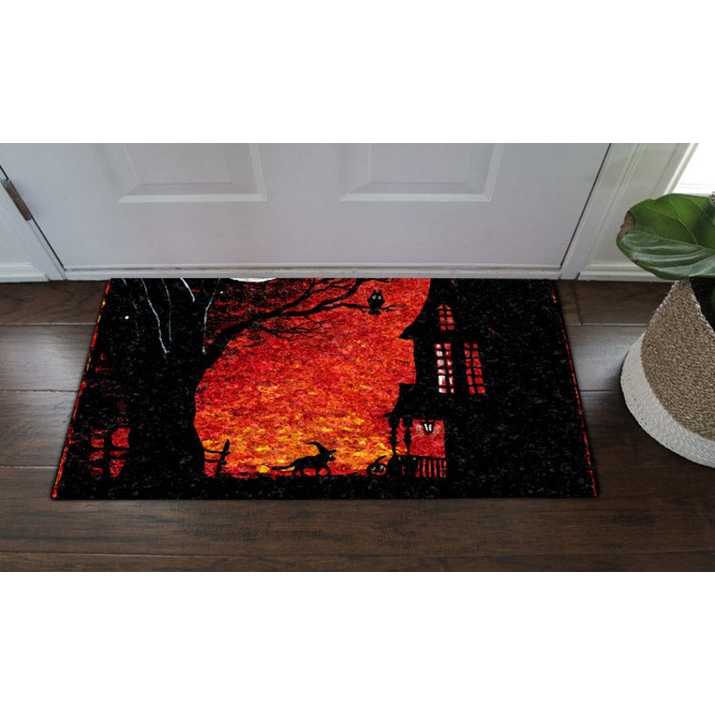 Halloween Cat Witch VD22100087D Non-slip Door mats