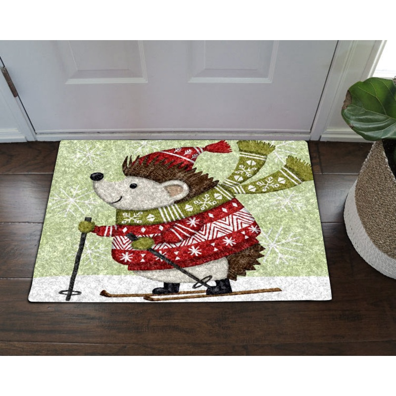 Hedgehog Christmas HN01110113D Non-slip Door mats