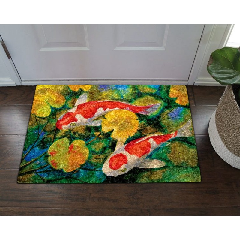 Koi Fish DT0111069D Non-slip Door mats