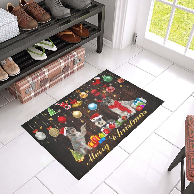 Miniature Schnauzer Christmas CL02110326MDD Non-slip Door mats