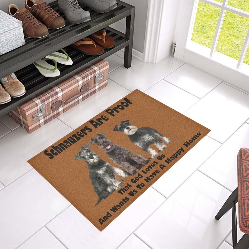 Miniature Schnauzer CL02110321MDD Non-slip Door mats