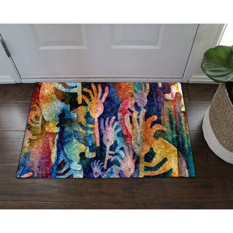 Native American Colorful Kokopelli DD10100100D Non-slip Door mats
