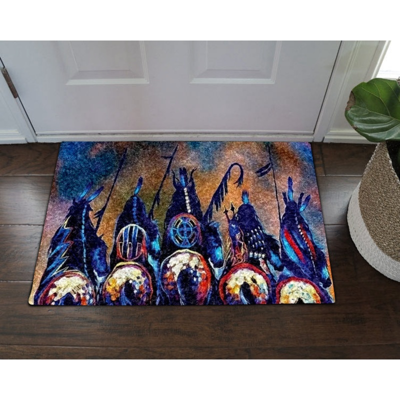 Native American Warrior DD08100067D Non-slip Door mats
