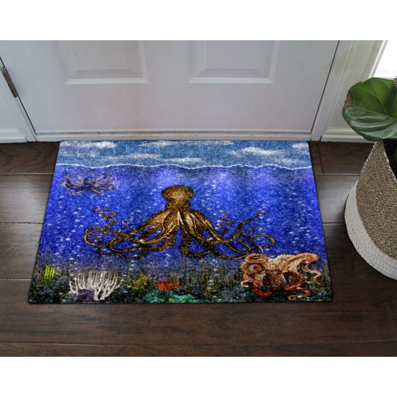 Octopus Under The Sea HN05100111D Non-slip Door mats