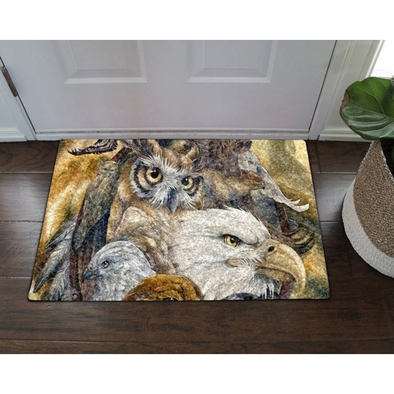 Owl And Eagle And Falcon DD05100112D Non-slip Door mats
