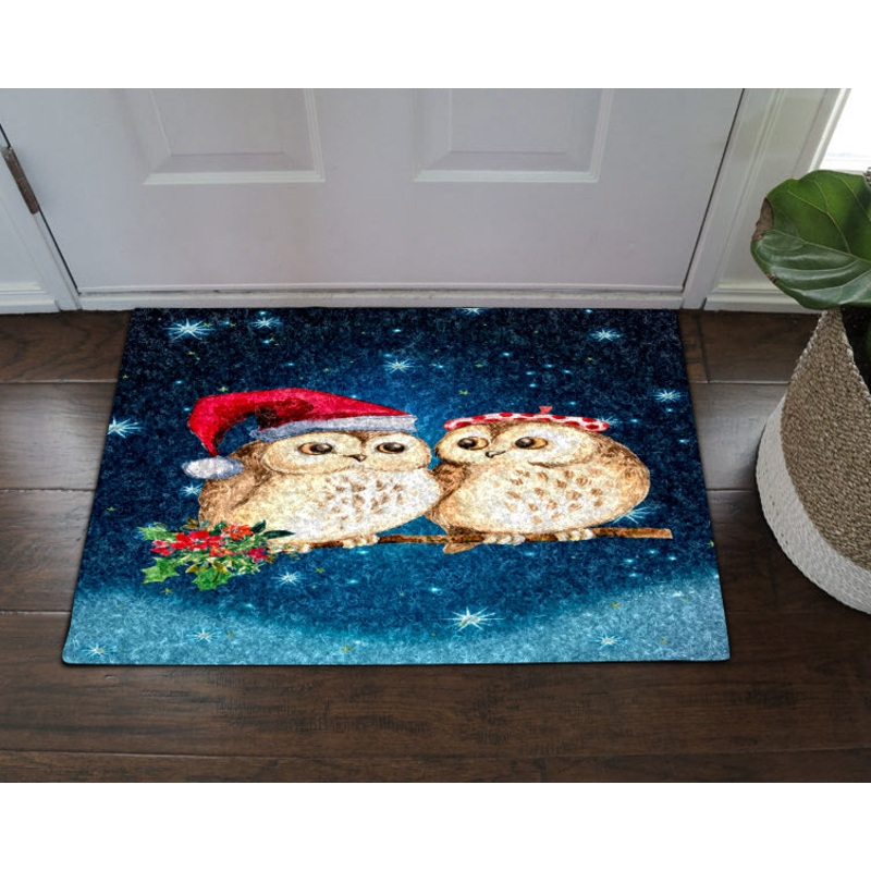 Owl Christmas HN080927MDD Non-slip Door mats