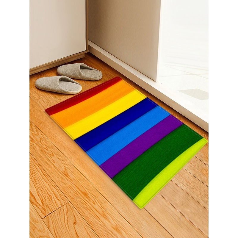 Rainbow Striped CLH071084D Non-slip Door mats