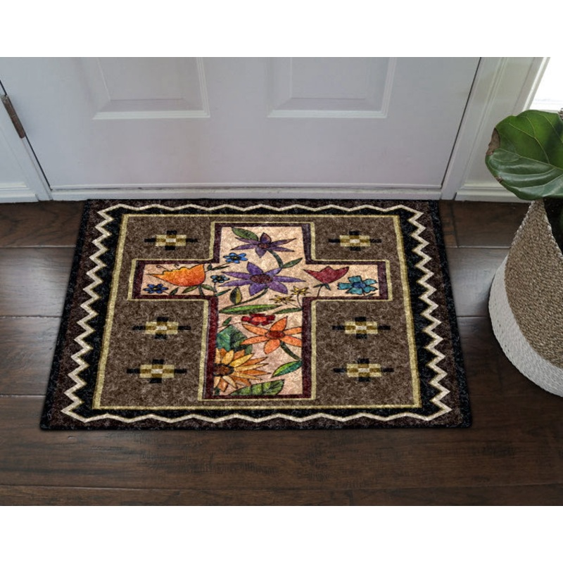 Saint Cross Flower HN19100076D Non-slip Door mats