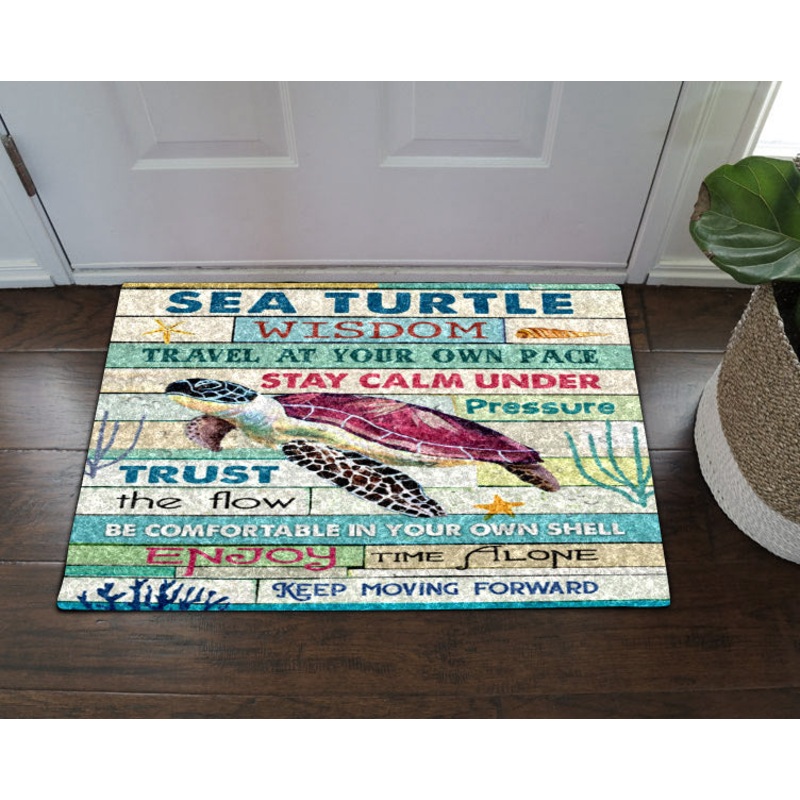 Sea Turtle Wisdom Travel CL18110822MDD Non-slip Door mats