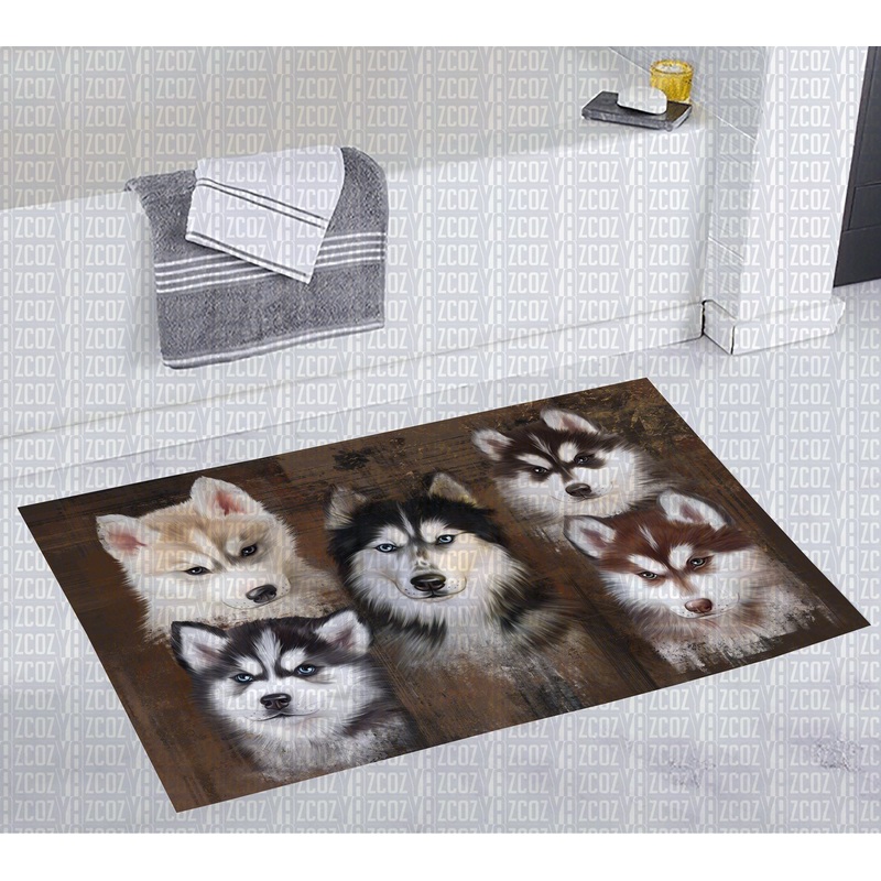 Siberian Husky CL20111648MDD Non-slip Door mats