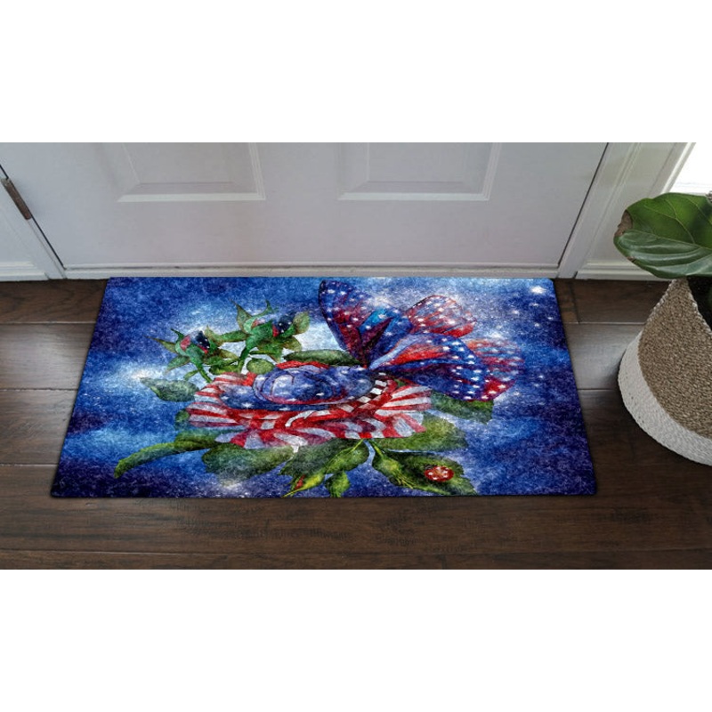 Star Spangled Butterfly VD22100130D Non-slip Door mats