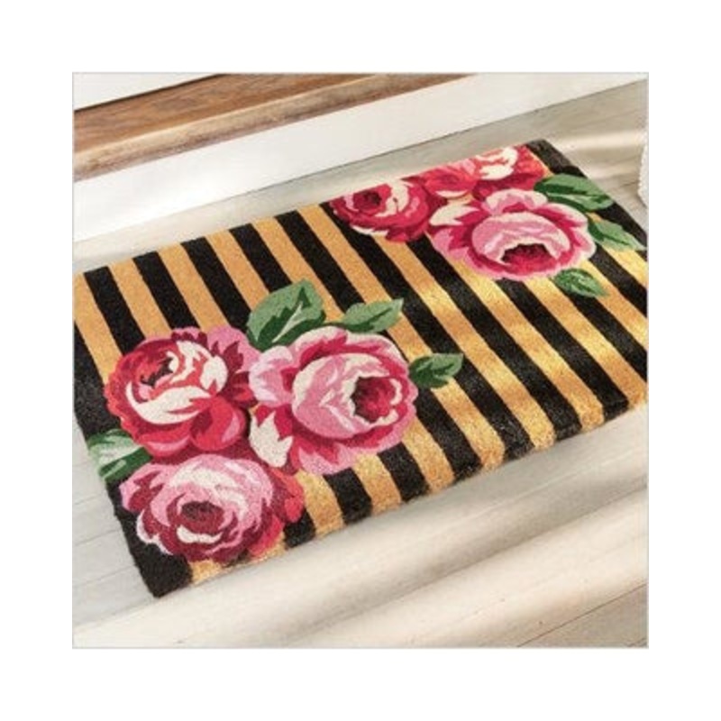 Striped Floral CLP101054D Non-slip Door mats