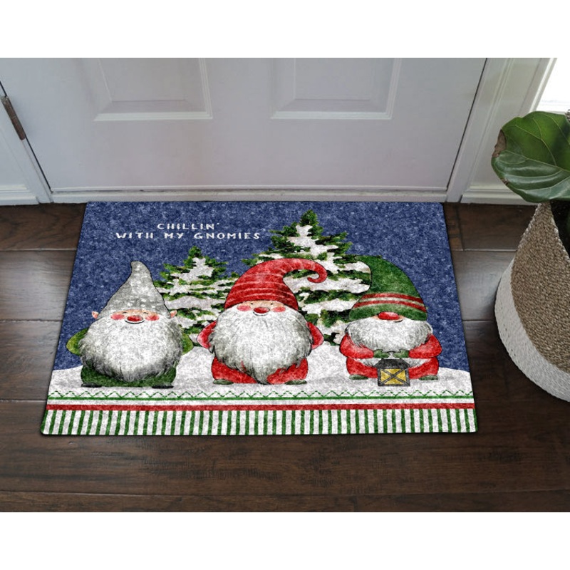 Three Gnome Christmas HN0711007D Non-slip Door mats