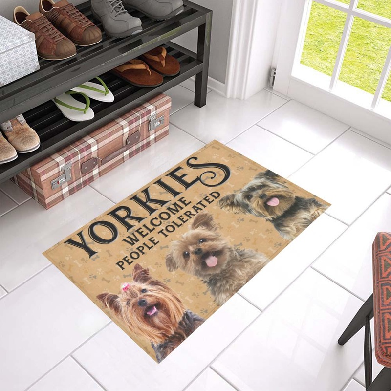 Yorkie Yorkshire Terrier CL02110473MDD Non-slip Door mats