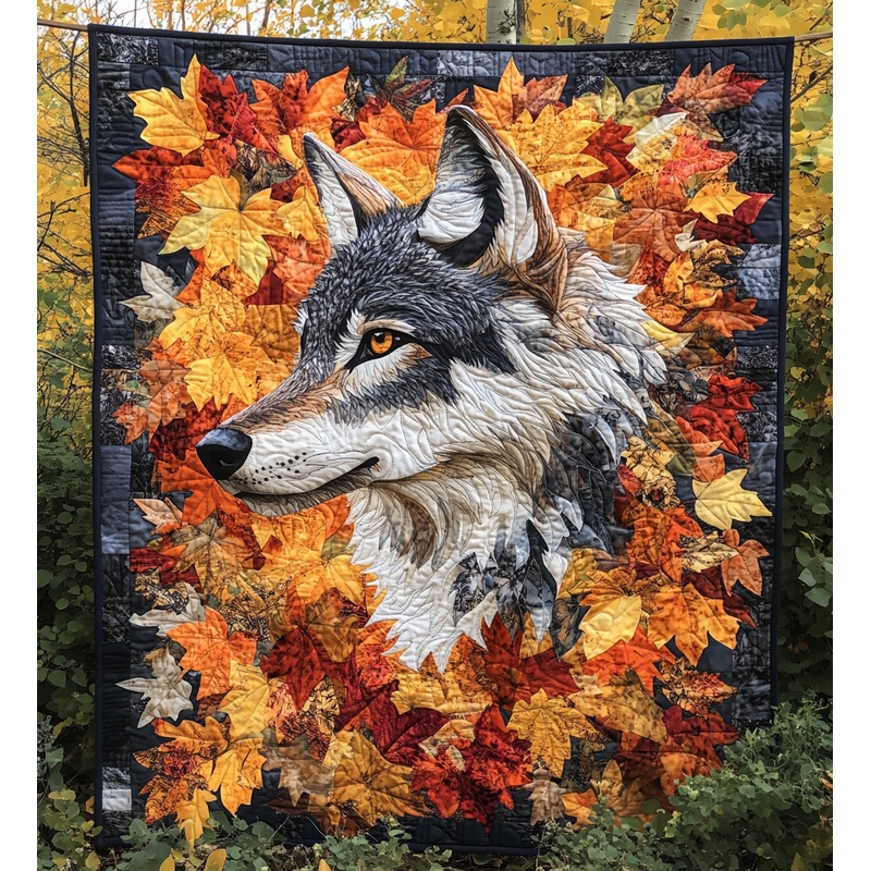Autumn Wolf DAI090125236 Quilt Blanket